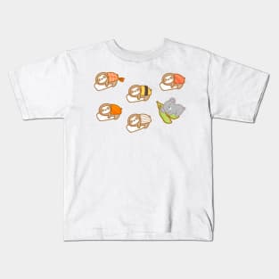 Cute Sloth Koala Sushi Lovers Kids T-Shirt